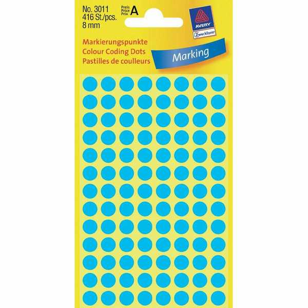 Avery Colour Coding Dots, Blue self-adhesive label