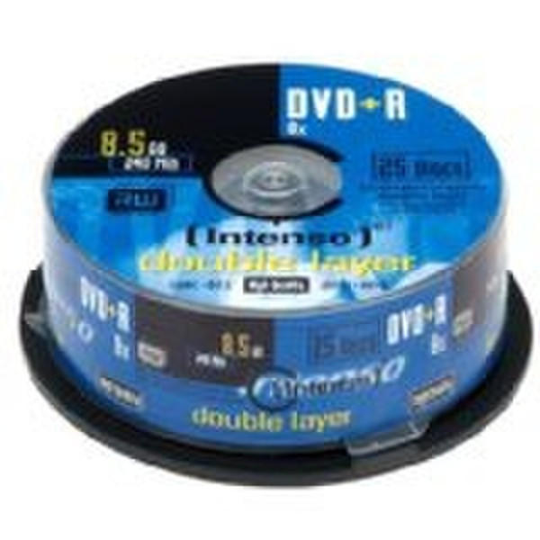 Intenso DVD+R 8.5GB 8x Double Layer 25er Cakebox 8.5ГБ DVD+R 25шт