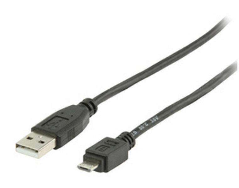 HQ HQB-056-1.8 1.8m USB A Micro-USB B Black USB cable