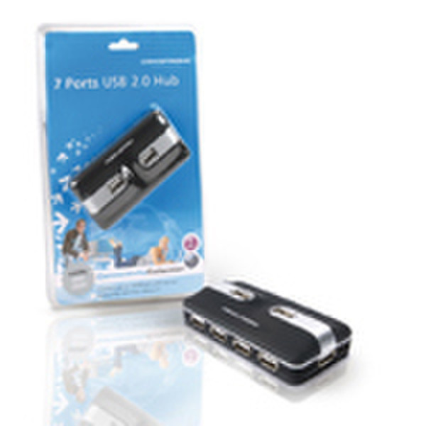 Conceptronic 7 Ports USB 2.0 Hub, incl. power adapter 480Мбит/с хаб-разветвитель