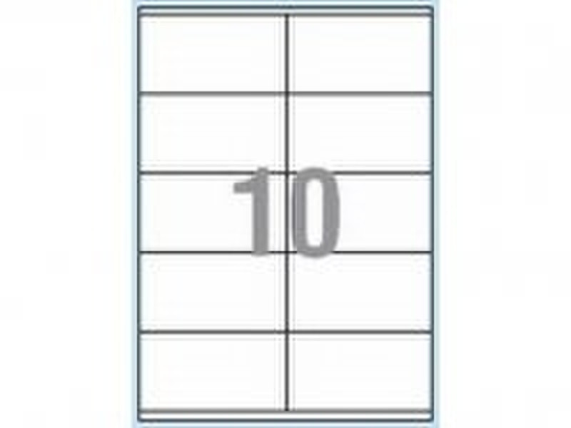 Blana Label 105mmx57mm A4 (100) White 1000pc(s) self-adhesive label