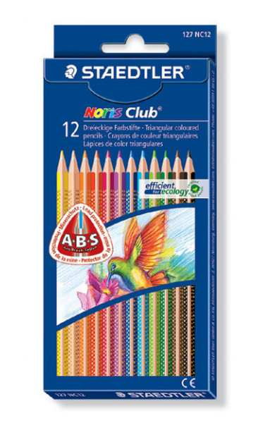 Staedtler Noris Club 127 Beige,Black,Blue,Brown,Cyan,Green,Orange,Pink,Purple,Red,Yellow 12pc(s) colour pencil
