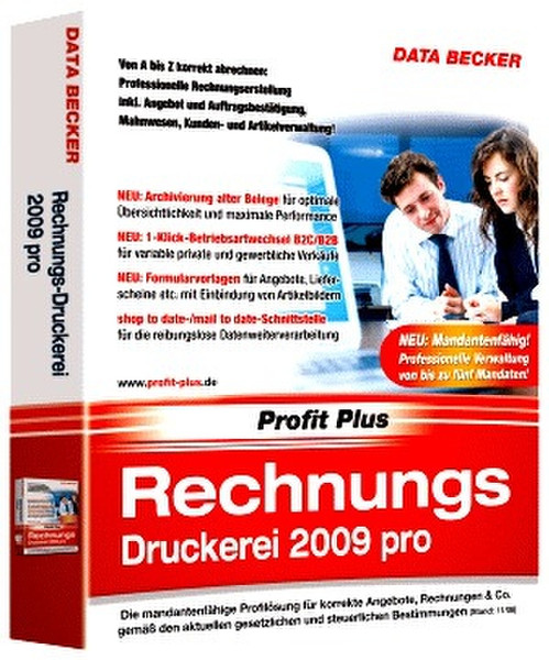 Data Becker Rechnungsdruckerei 2009 pro German