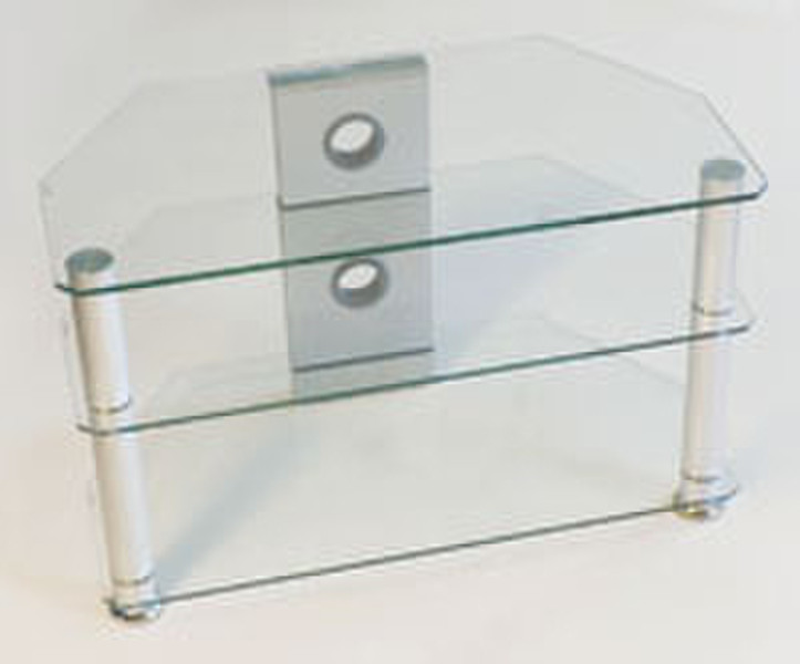 Iconic Clear Glass Plasma TV Stand - Up to 32