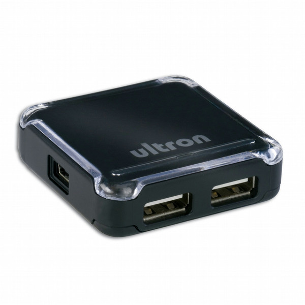 Ultron USB-HUB 2.0 4-Port UH-440s 480Mbit/s Schwarz Schnittstellenhub