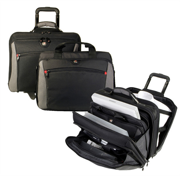 Modrec Wenger Potomac Wheeled Double Gusset Laptop Case 15.4Zoll Trolley case Schwarz