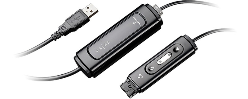 Plantronics DA45 USB Audio Processor USB QD Black cable interface/gender adapter