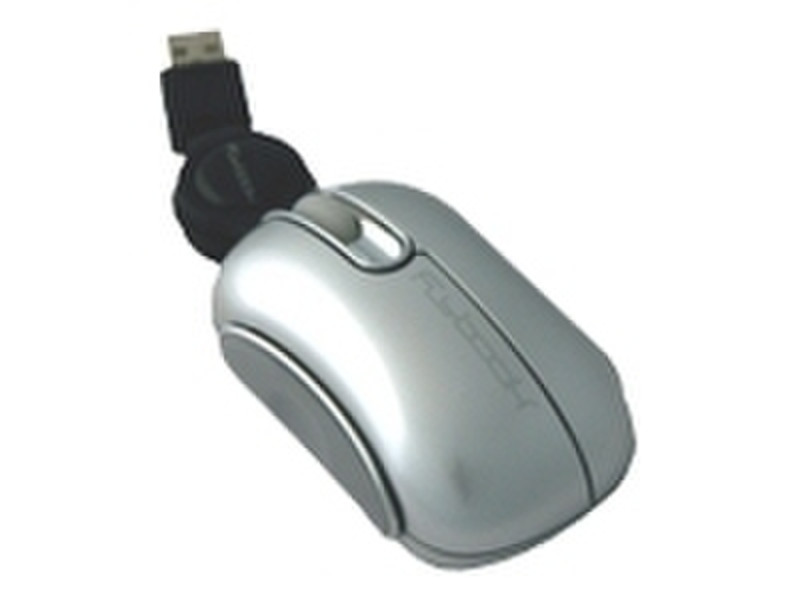Holbe Dialogue Europe Mini notebook mouse USB Оптический 600dpi Cеребряный компьютерная мышь