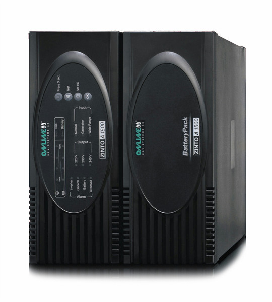 ONLINE USV-Systeme ZINTO A 2000 2000VA Schwarz Unterbrechungsfreie Stromversorgung (UPS)