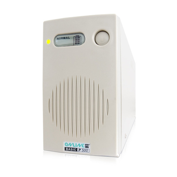 ONLINE USV-Systeme Basic P 500 500VA 2AC outlet(s) Weiß Unterbrechungsfreie Stromversorgung (UPS)