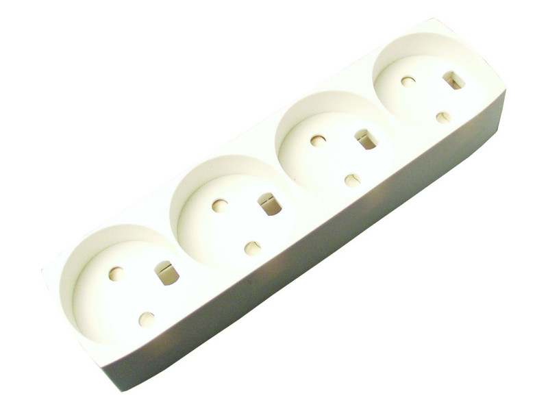 Sandberg Socketx4 w/ground, white