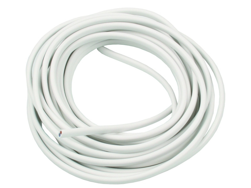 Sandberg 230V cable 5m, flat, white