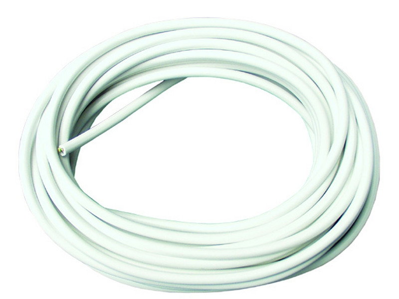 Sandberg 230V cable 5m, round, white