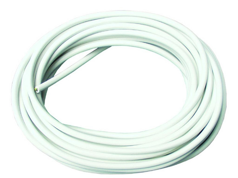 Sandberg 230V cable, 10m, round, white
