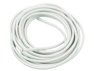 Sandberg 230V cable 20m, flat, white