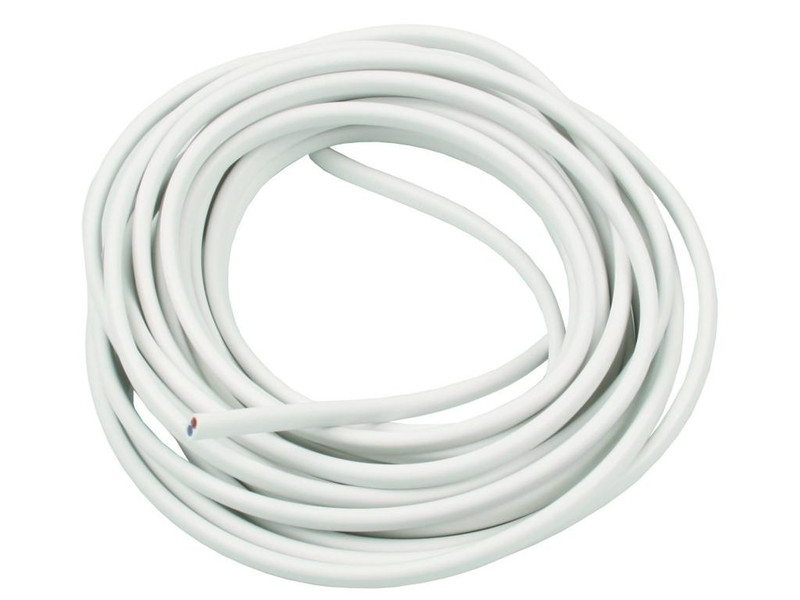 Sandberg 230V cable 20m, flat, white