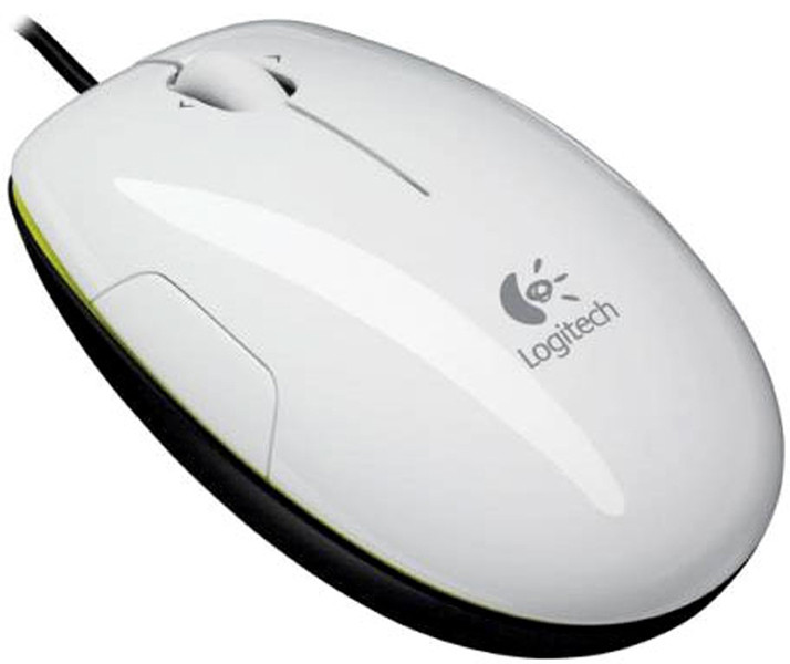 Logitech LS1 USB Лазерный Черный, Белый компьютерная мышь