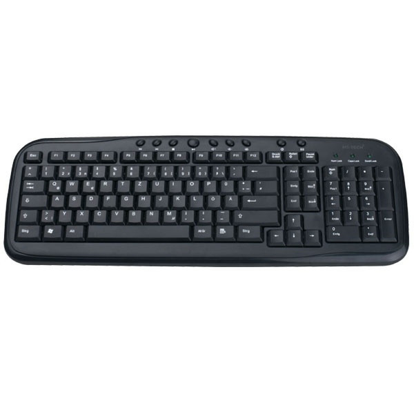 MS-Tech Flatkey USB Keyboard USB Black keyboard