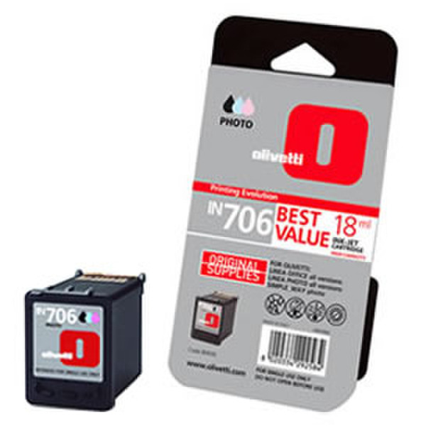 Olivetti High capacity photo ink-jet cartridge IN706 ink cartridge