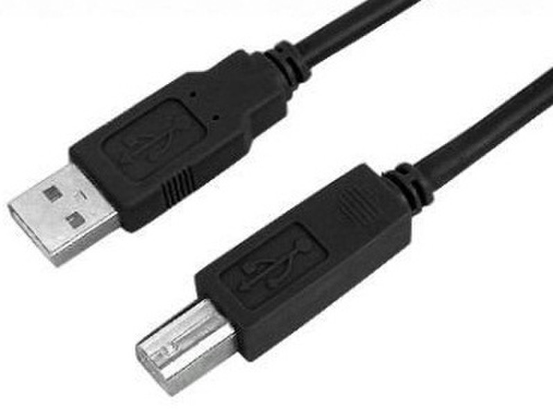 nuovaVideosuono USB A-USB B, 1.5m M-M 1.5м USB A USB B Черный