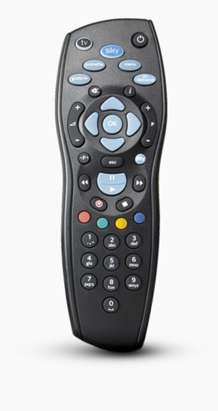 Sky SKY715 IR Wireless Press buttons Black remote control