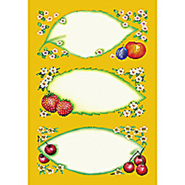 HERMA Kitchen labels 76x35mm leaves & fruits 4 sh. decorative sticker
