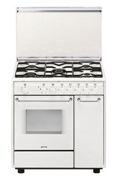 Smeg CB81GVT Отдельностоящий Gas hob Белый кухонная плита