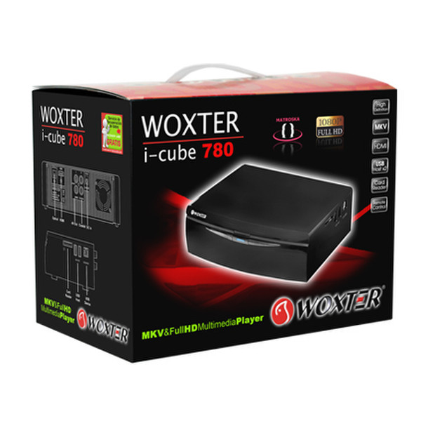 Woxter 1TB i-Cube 780 1000GB Schwarz Digitaler Mediaplayer