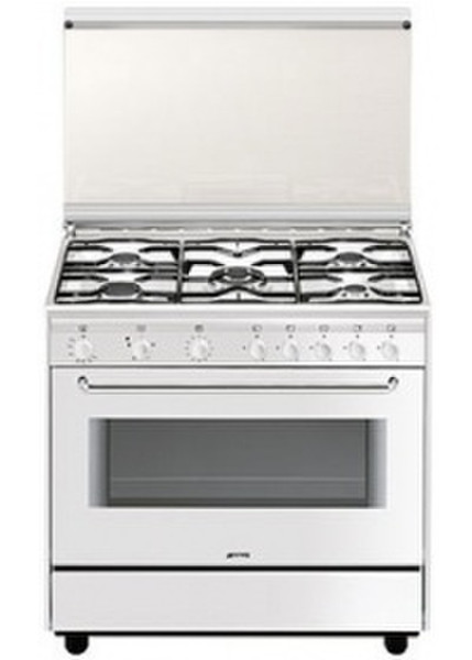 Smeg SB90GV Freestanding Gas hob White cooker