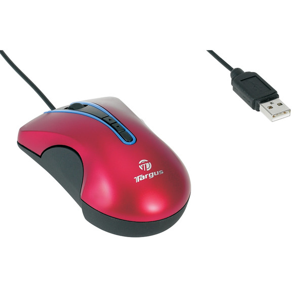 Targus 5 Button Tilt Laser Mouse USB Optisch 1600DPI Rot Maus
