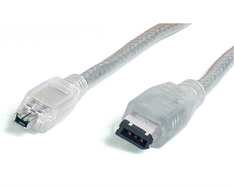 StarTech.com 1394_46_15T 4.3м 4-p 6-p Прозрачный FireWire кабель