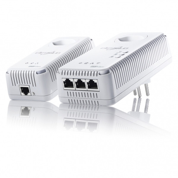 Devolo dLAN 500 AV Wireless+, Starter Kit 500Mbit/s Eingebauter Ethernet-Anschluss WLAN Weiß PowerLine Netzwerkadapter