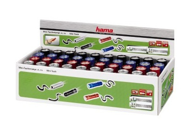 Hama FL-10 Hand-Blinklicht LED Schwarz, Blau, Rot, Silber