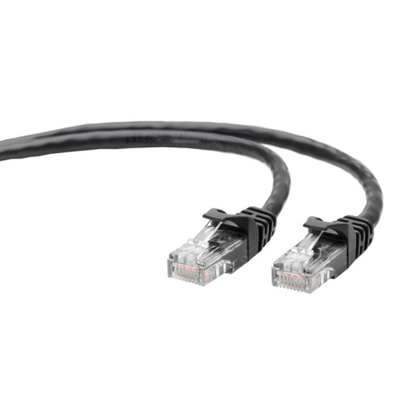 Wirewerks CAT-5EABK001 0.3m Cat5e U/UTP (UTP) Black networking cable