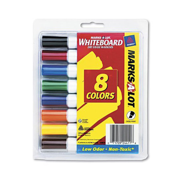Avery 24411 Black,Blue,Brown,Green,Orange,Red,Violet,Yellow 8pc(s) marker