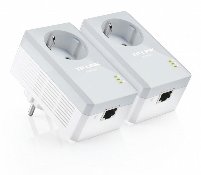 TP-LINK TL-PA4010PKIT 500Mbit/s Eingebauter Ethernet-Anschluss Weiß 2Stück(e) PowerLine Netzwerkadapter