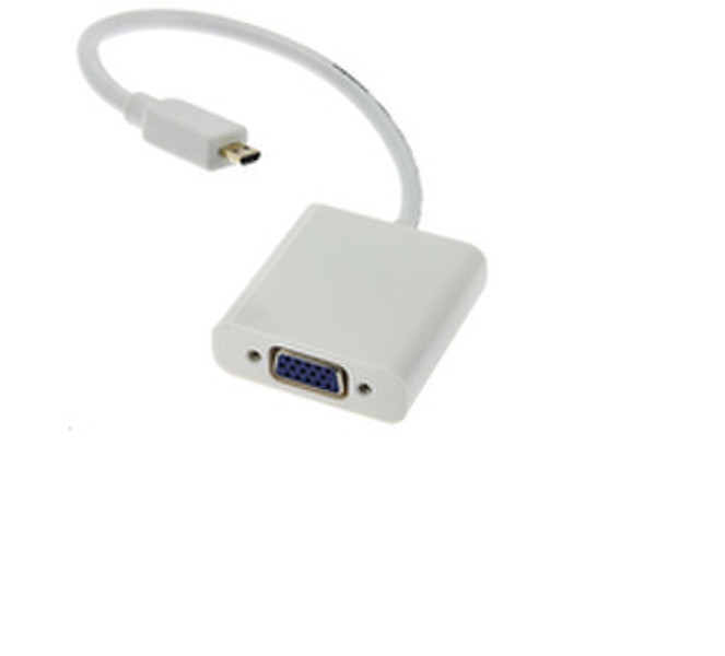 Microconnect HDMIDVGA 0.25м Micro HDMI VGA Белый адаптер для видео кабеля