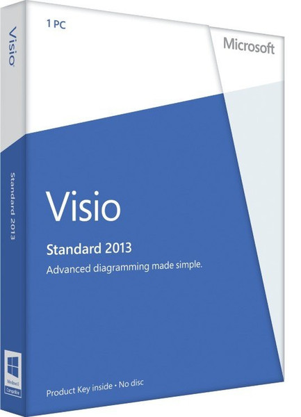 Microsoft Visio Standard 2013, OLP-NL, 1u