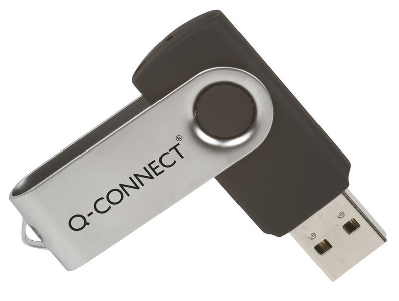Q-CONNECT KF41513 16GB USB 3.0 (3.1 Gen 1) Type-A Black,Stainess steel USB flash drive