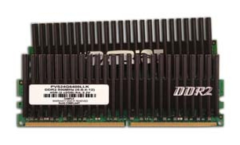 Patriot Memory DDR2 4GB (2 x 2GB) PC2-6400 Low Latency DIMM Kit 4GB DDR2 800MHz memory module