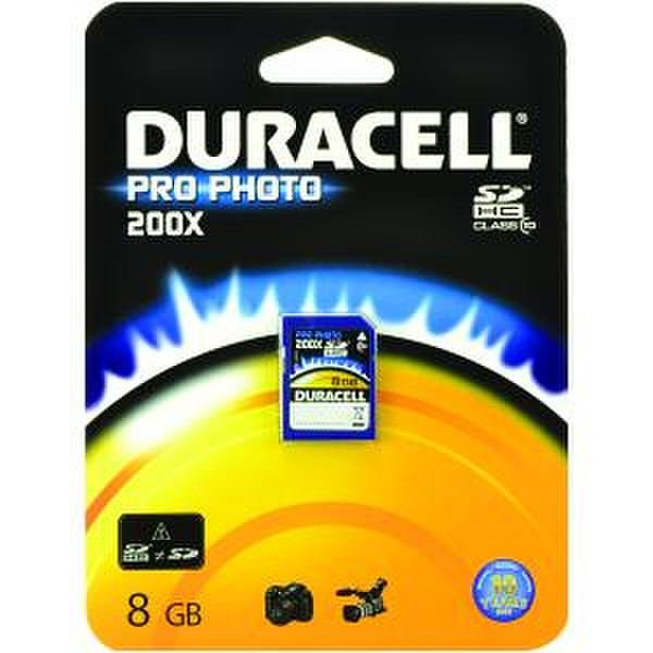 Duracell SDHC 8GB 8ГБ SDHC Class 10 карта памяти