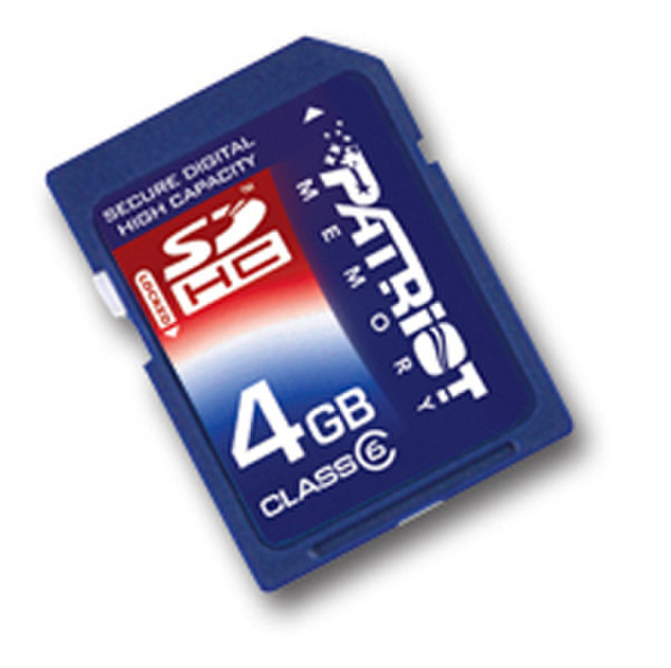 Patriot Memory 4GB SDHC Class 6 4ГБ SDHC карта памяти