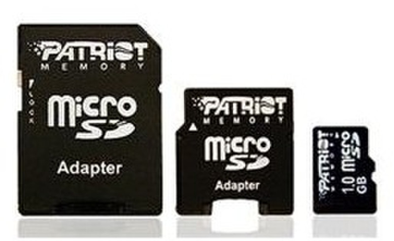 Patriot Memory 1GB microSD 3-in-1 + SD Adapter 1GB MicroSD memory card