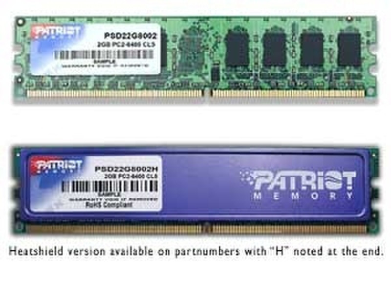 Patriot Memory DDR2 2GB CL5 PC2-6400 (800MHz) DIMM 2GB DDR2 800MHz memory module