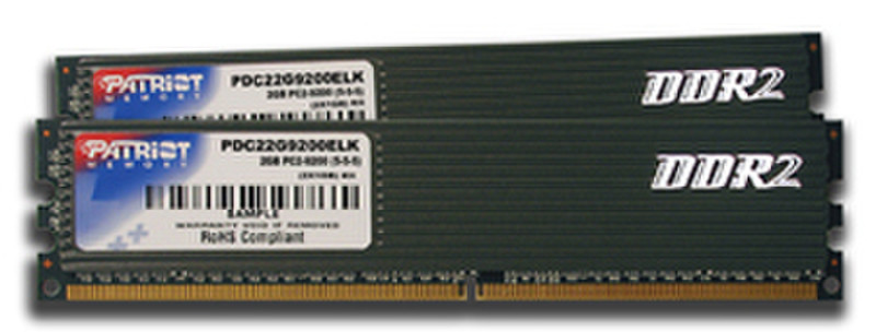 Patriot Memory DDR2 2GB (2 x 1GB) PC2-9200 2ГБ DDR2 модуль памяти