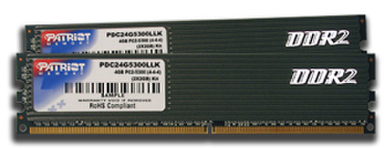 Patriot Memory DDR2 2GB (2 x 1GB) PC2-5300 2ГБ DDR2 667МГц модуль памяти