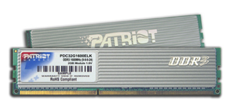 Patriot Memory DDR3 2GB (2 x 1GB) PC3-12800 2GB DDR3 1600MHz memory module