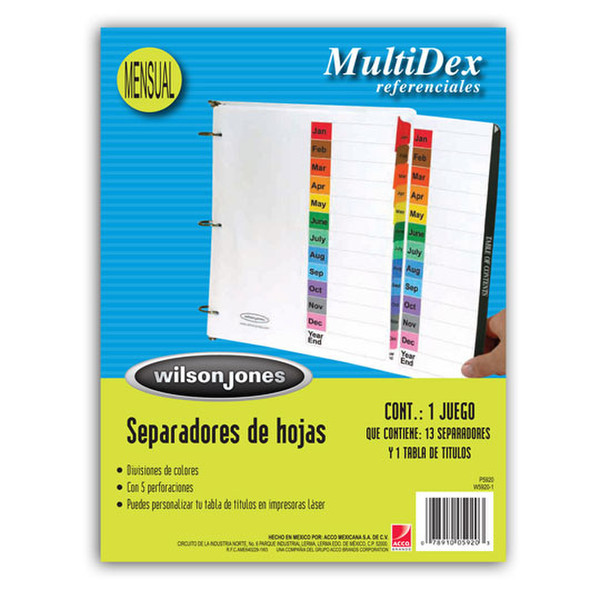 Acco P5920 Plastic Multicolour 12pc(s) divider