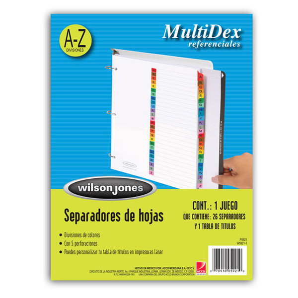 Acco P5921 Plastic Multicolour 26pc(s) divider