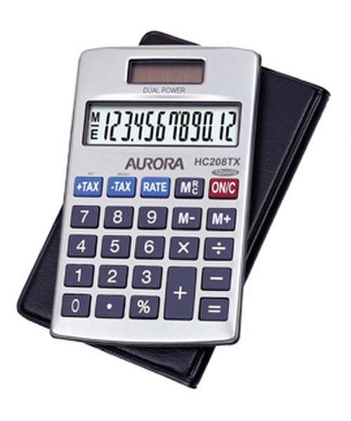 Aurora HC208TX Pocket Basic calculator Silver calculator